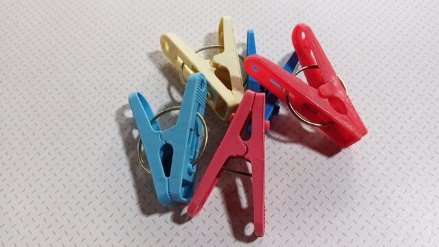 colorful clothes pins