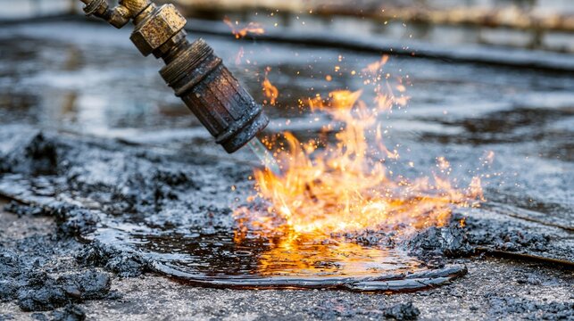 Gas Torch Melting Bituminous Roll Roofing Membrane Sheet