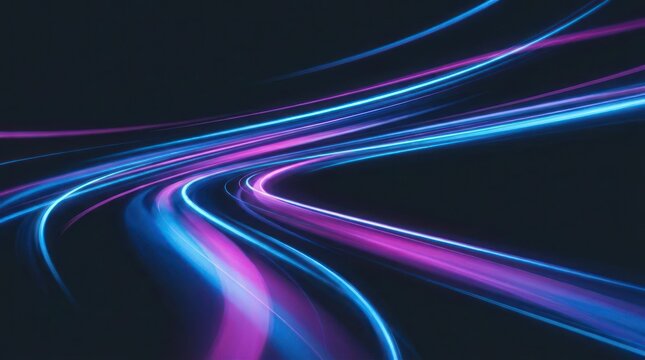 Neon light trail abstraction.