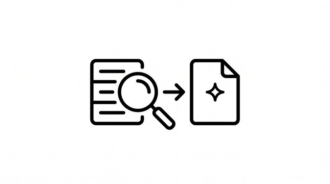 RAG AI Icon &ndash; Retrieval Augmented Generation and Document Search Vector