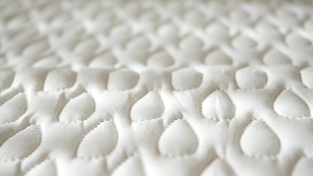 Watching the texture of a soft mattress close up