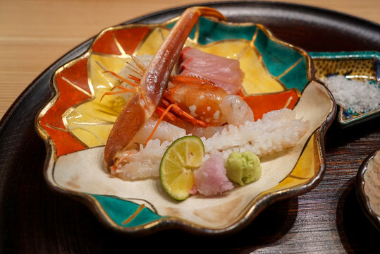 Japanese Sashimi Kaiseki Dish