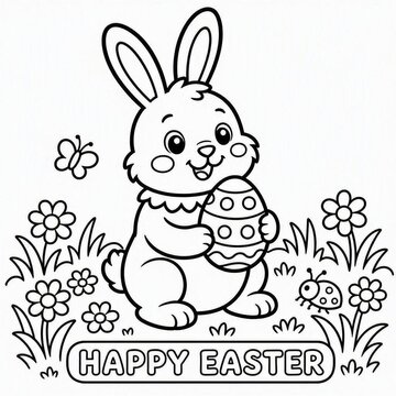 easter bunny with egg