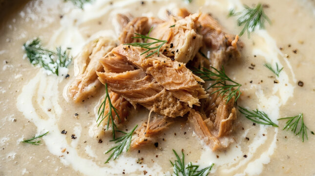 Partan Bree Crab Meat Soup in Rustic Ceramic Bowl