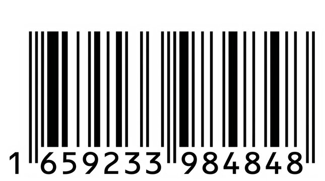 Black and white barcode graphic element