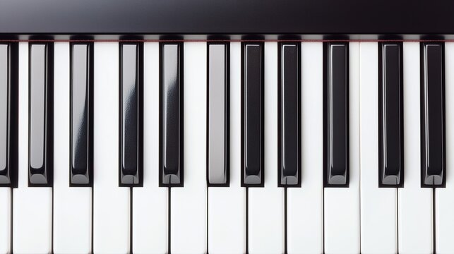 alternating. Close-up of piano keys arranged in harmonious black and white gradient. tutorial guides, club newsletters, designed for tourism and weekend activity guides, inspires participation.