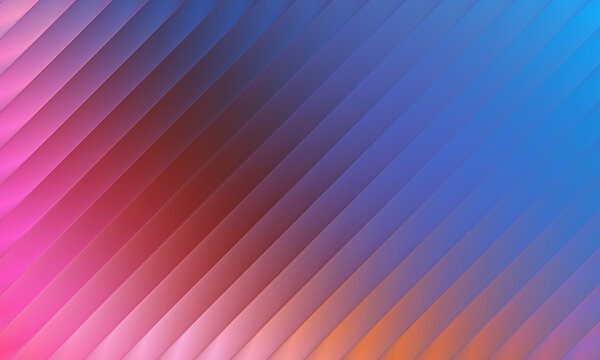 Abstract diagonal lines background displaying smooth gradients of vibrant pink blue and warm orange colors in a modern minimalist digital art design for creative projects
