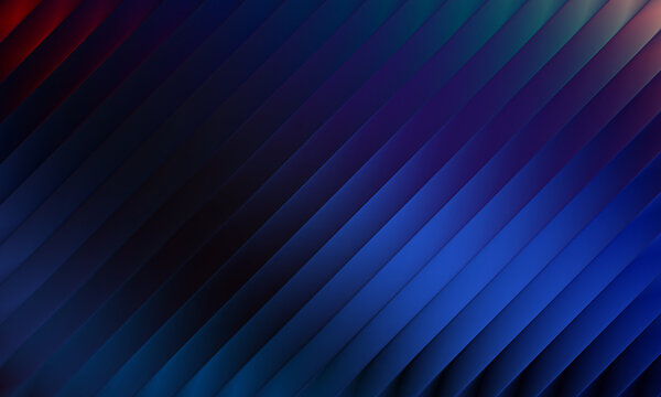 Diagonal abstract geometric layers featuring deep blue and dark indigo hues with subtle glowing light transitions created in a smooth modern three dimensional digital art style