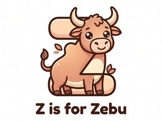 Fototapeta premium Alphabets Z is for Zebu