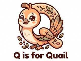 Obraz premium Alphabets Q is for Quail