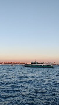 ISTANBUL, TURKEY - 06 MAY 2026: A stroll through the old streets of Istanbul with a view of the Bosphorus. Beautiful narrow streets with a rich cultural heritage.