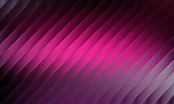 Abstract pink diagonal stripes creating a modern sleek background texture with smooth gradients and soft dark shadows for minimalist graphic design projects and digital art