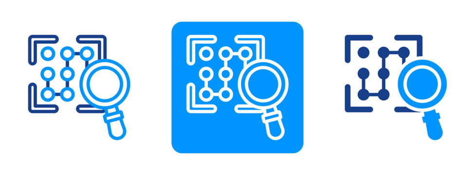 Pattern Recognition Icon In Dual Tone Style