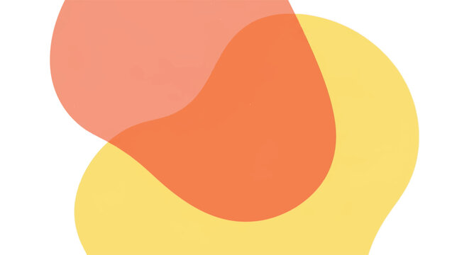 An abstract geometric view of a kombucha SCOBY pellicle structure, organic overlapping shapes, pastel coral and butter yellow, minimalist flat vector artwork, clipart style, absolute solid block