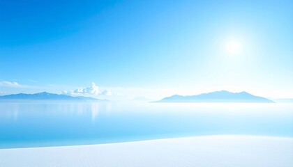 Fototapeta premium Ultra Clean Sky Blue to White Gradient Background