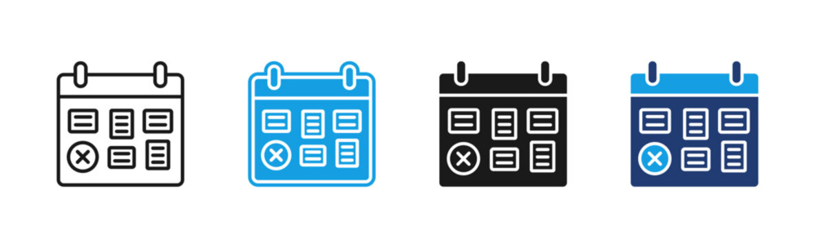 Medical Calendar web icon multiple style collection