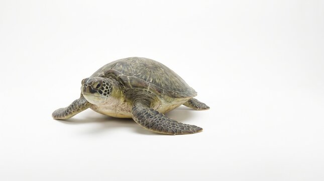 Close-up of a turtle on a white surface