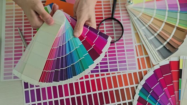 Exploring color choices in design with color swatches and tools