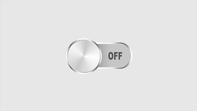 Metallic Toggle Switch ON and OFF Slider Animation