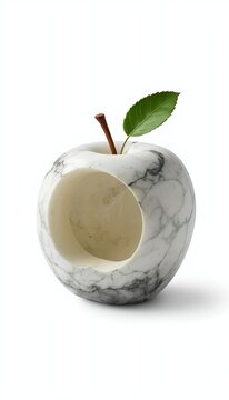 an apple with a hole in it