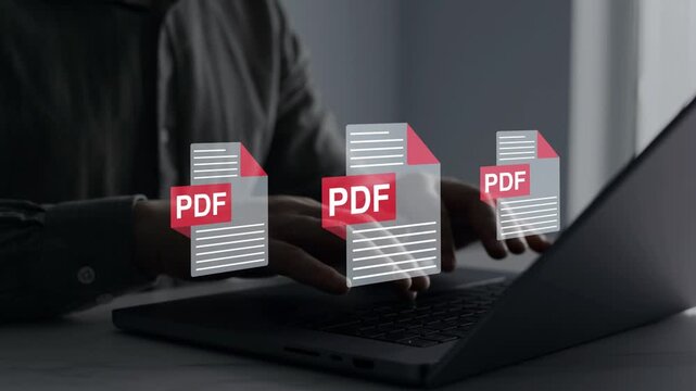PDF document icon representing file sharing, cloud storage, digital workflow, business reporting, secure access, electronic paperwork, data organization and modern technology use.