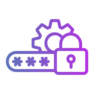 Password manager Line Gradient Icon
