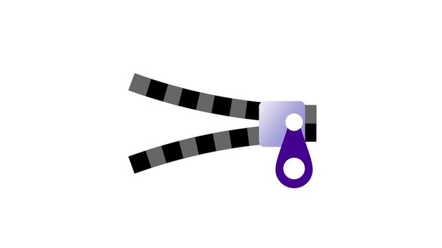 Icon of scissors cutting through a dashed checkered ribbon representing a cut split divide or separate document action within a software application