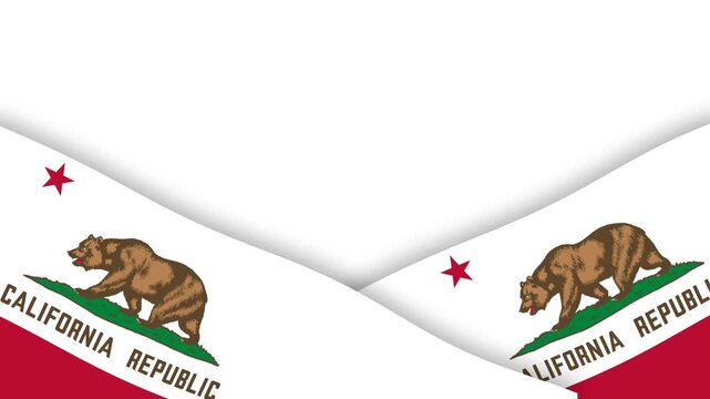 California Republic State Flag Border Background Loop.