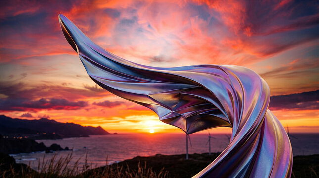 Pearlescent Wind Energy Symbol
