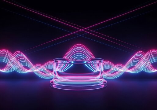 Neon Echoes: A Crystalline Symphony of Light