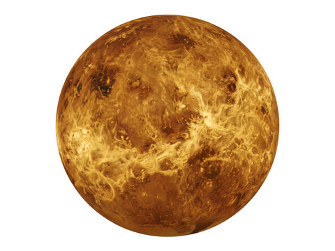 Planet venus, isolated on transparent background