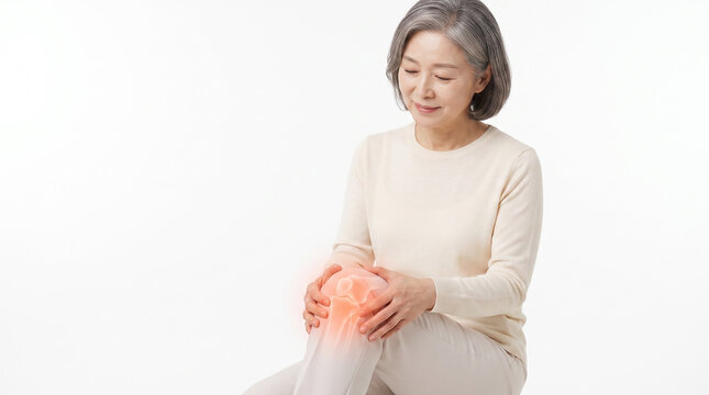 무릎 통증이 있는 시니어 여성 &middot; Senior Woman with Knee Pain