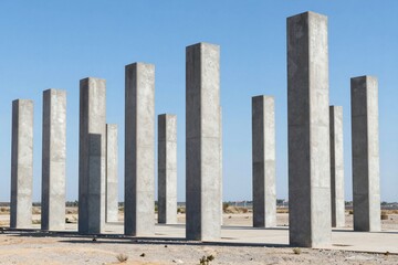 Fototapeta premium Concrete Columns - Endless Horizon