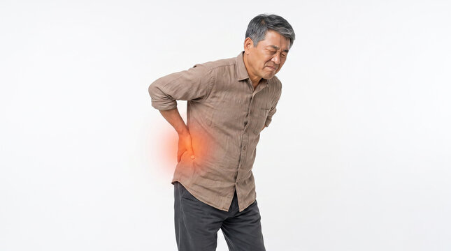 허리 통증을 느끼는 시니어 남성 &middot; Senior Man Feeling Back Pain