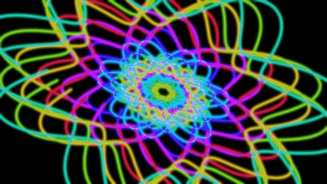 4K High Definition Animation - Architectural Quantum Electron Orbitals for EDM Concert Visuals