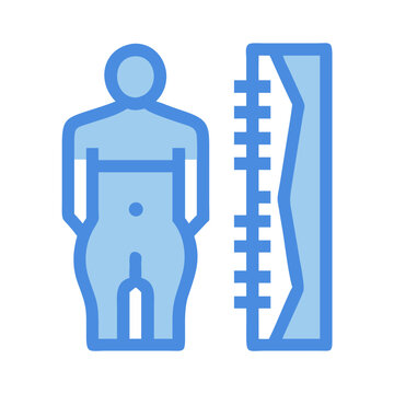 Body measurement with measuring rod for anthropometry study