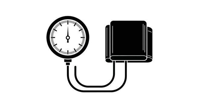 Blood Pressure Monitor Icon - Medical Health Care Device