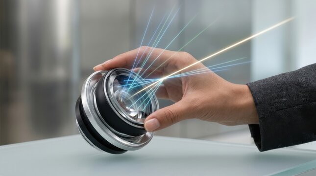 Person holding and adjusting a camera lens for optimal focus and clarity in capturing investment opportunities