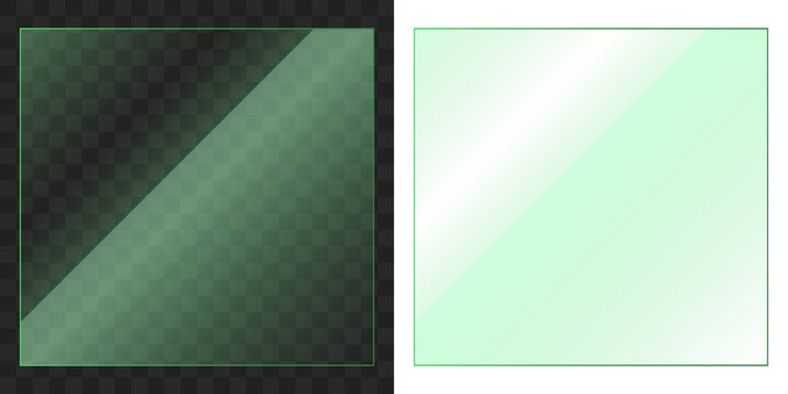 Realistic glossy glass frames, for app interfaces.