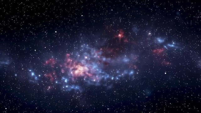 cosmic nebula gas clouds interstellar space animation