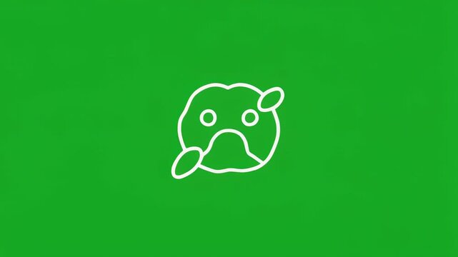 Animated character evolving through multiple stages of sadness on green and black backgrounds