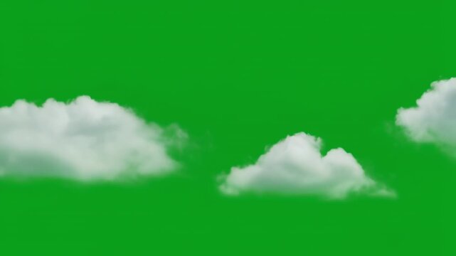 Cumulus clouds drifting serenely across a bright blue sky during daylight