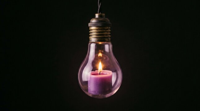 candle inside bulb