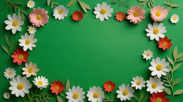 Delicate floral border with copy space in soft natural light for organic product promotion