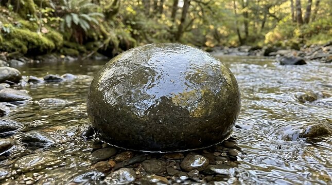 Round wet stone