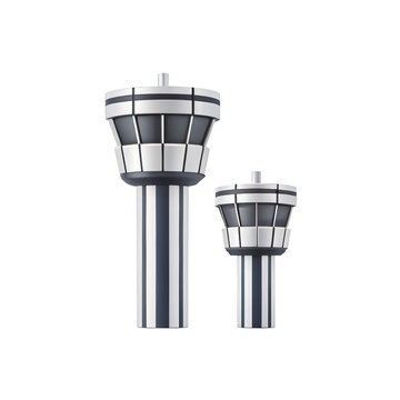 Modern airport control tower white isolated p n g a i generated white background ai generated