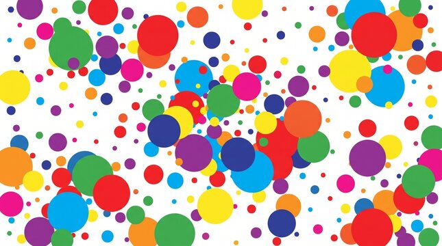Multicolored scattered circles pattern
