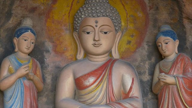 Baodingshan Reclining Buddha Grotto Ancient Stone Carvings