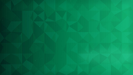 Fototapeta premium Emerald green geometric low poly background