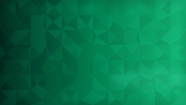Emerald green geometric low poly background